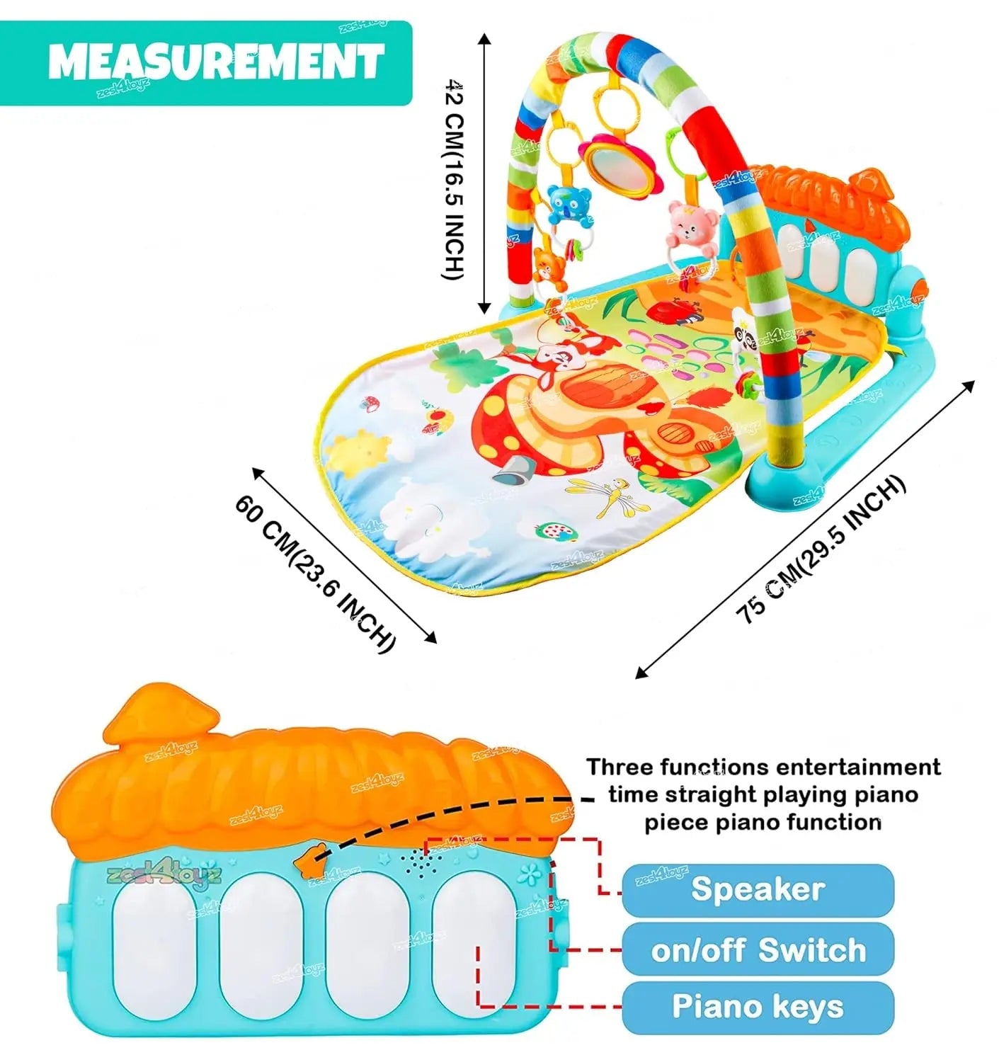 Baby Piano Play Gym Mat