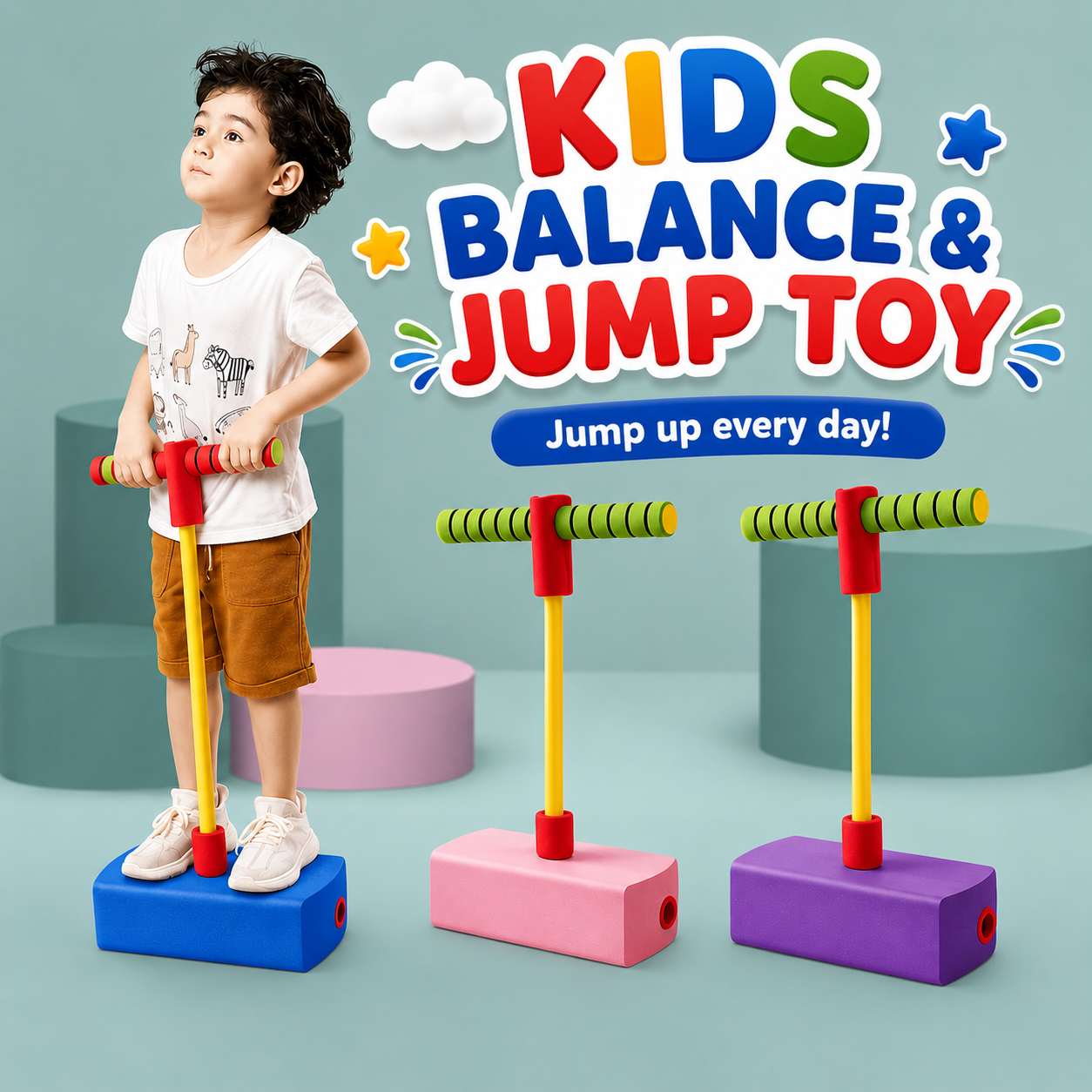 Kids Balance & Jump Toy – Grow Taller Frog Bouncer