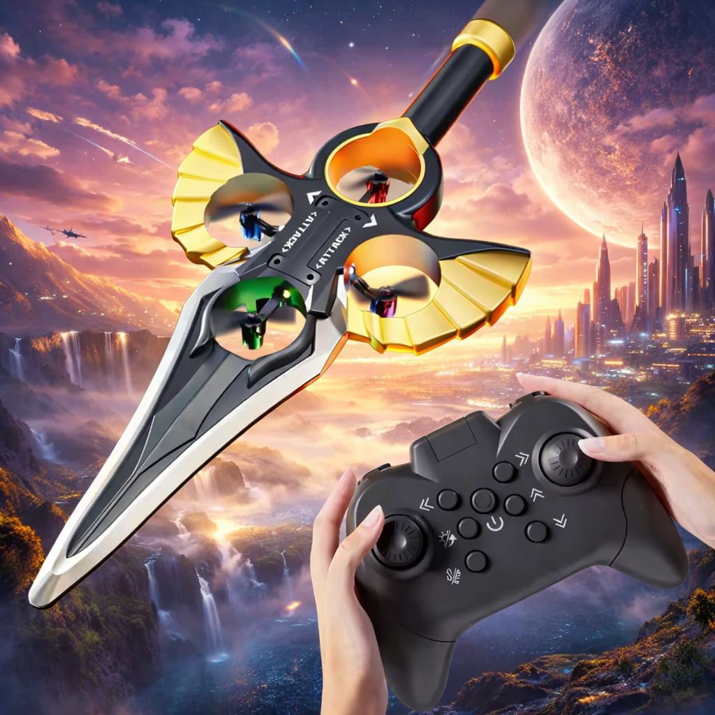 RC Flying Sword Drone – LED Remote Control Toy (YH996)