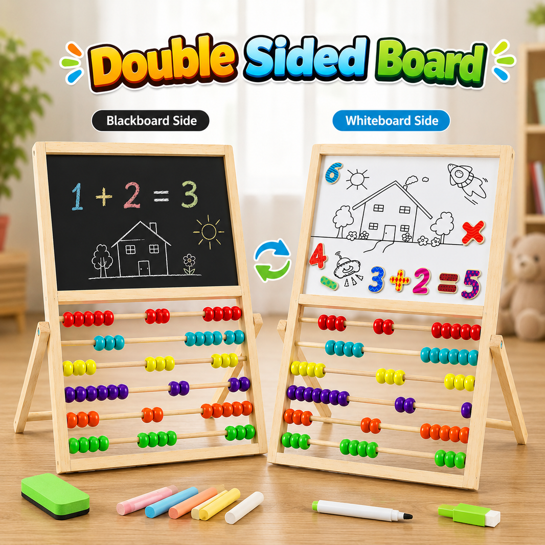 Wooden Abacus Counting Colorful Beads Set for Kids (2025-36)