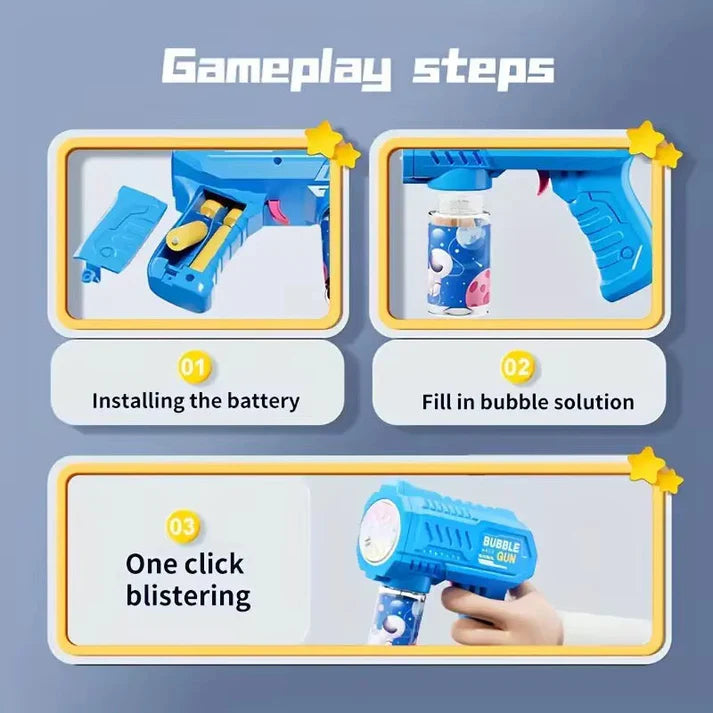 Petrella Bubble Gun Bazooka for Kids – Automatic Bubble Blower Machine