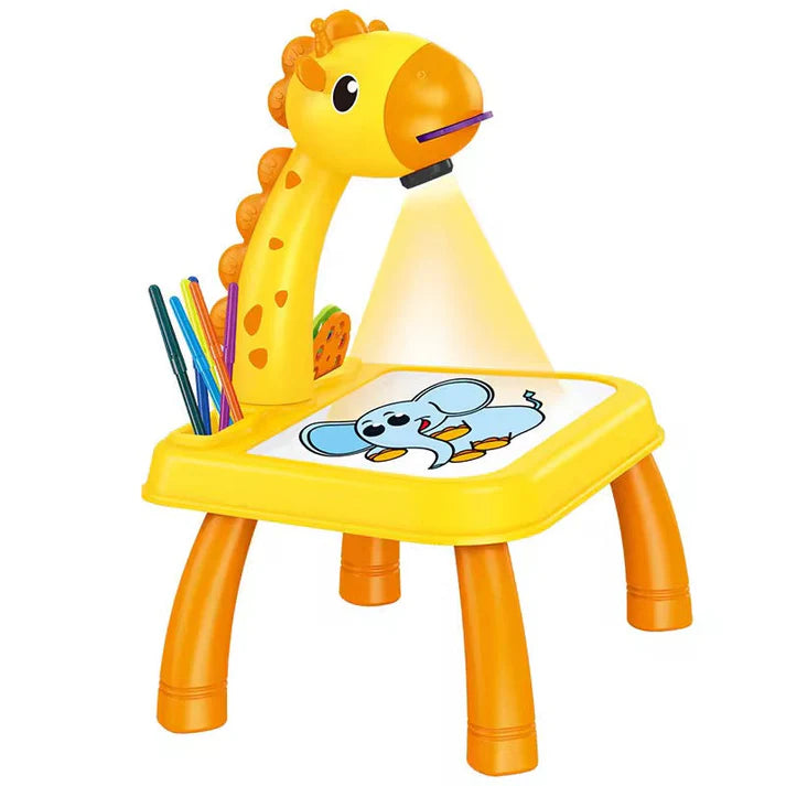 Creative 3-in-1 Giraffe Art Projector & Drawing Board for Children