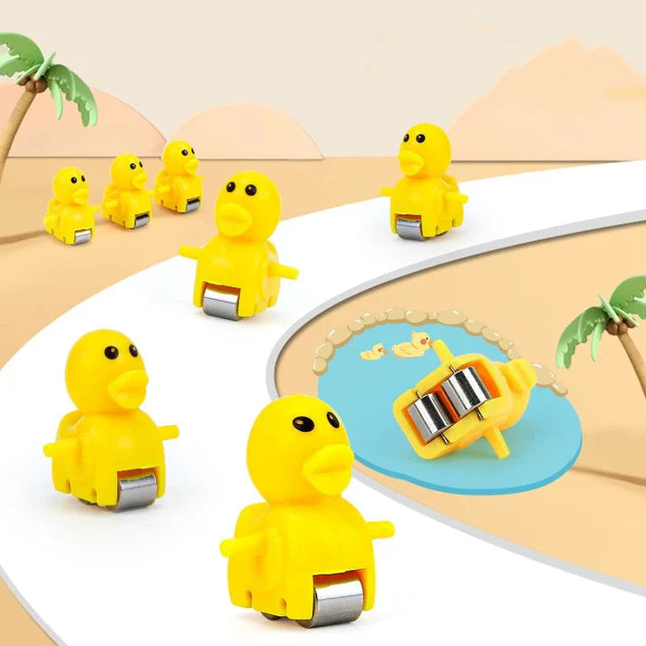Duck Climbing Stairs Toy with Colorful Lights & Fun Music