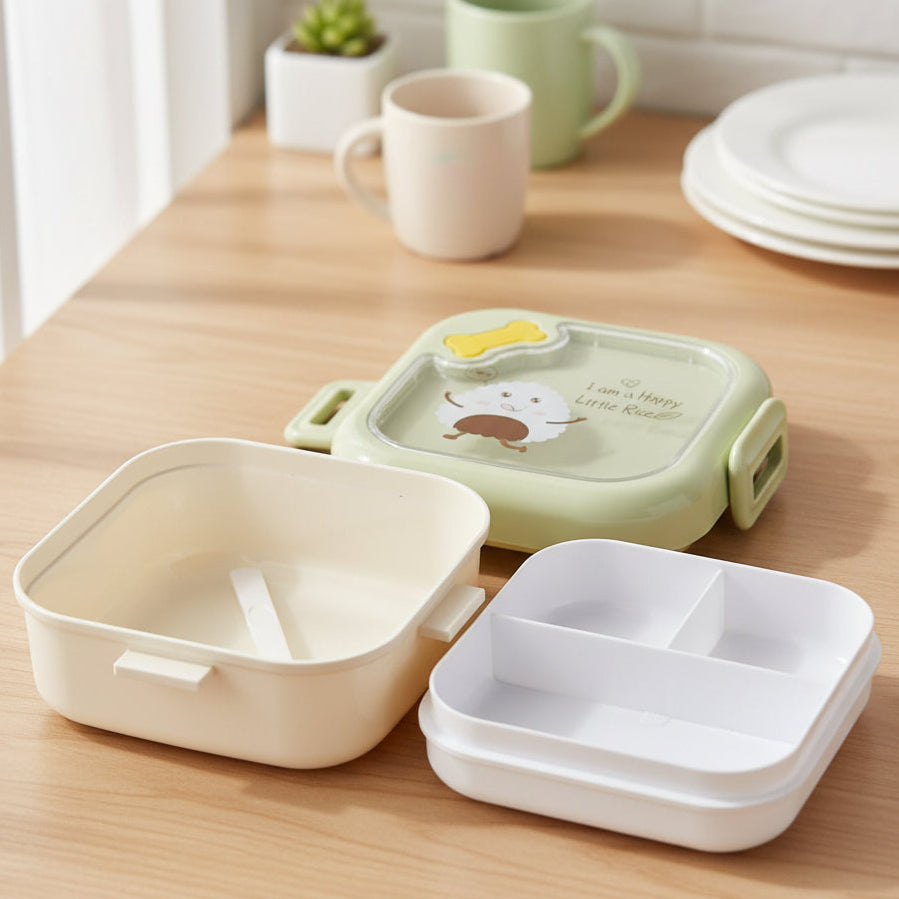 Snack Bowl & Lunch Box With Compartments For Kids (029-25)
