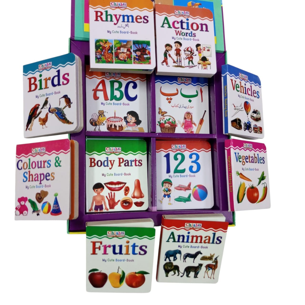 Educational Gift Set – My First Learning Library (12 Books Card Board Set) - Allow to Open