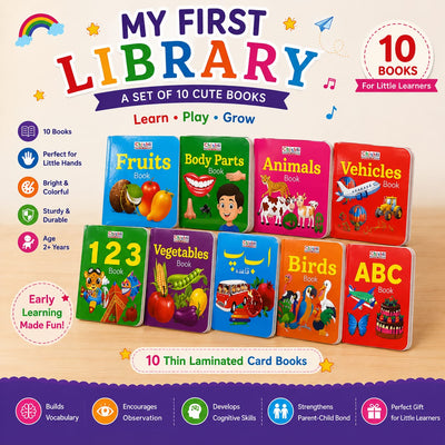 Educational Gift Set – My First Learning Library (10 Books Liminated Paper Set ) - Allow to Open